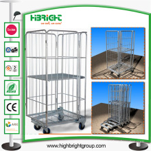 Warehouse Wire Metal Collapsible Storage Roll Cage